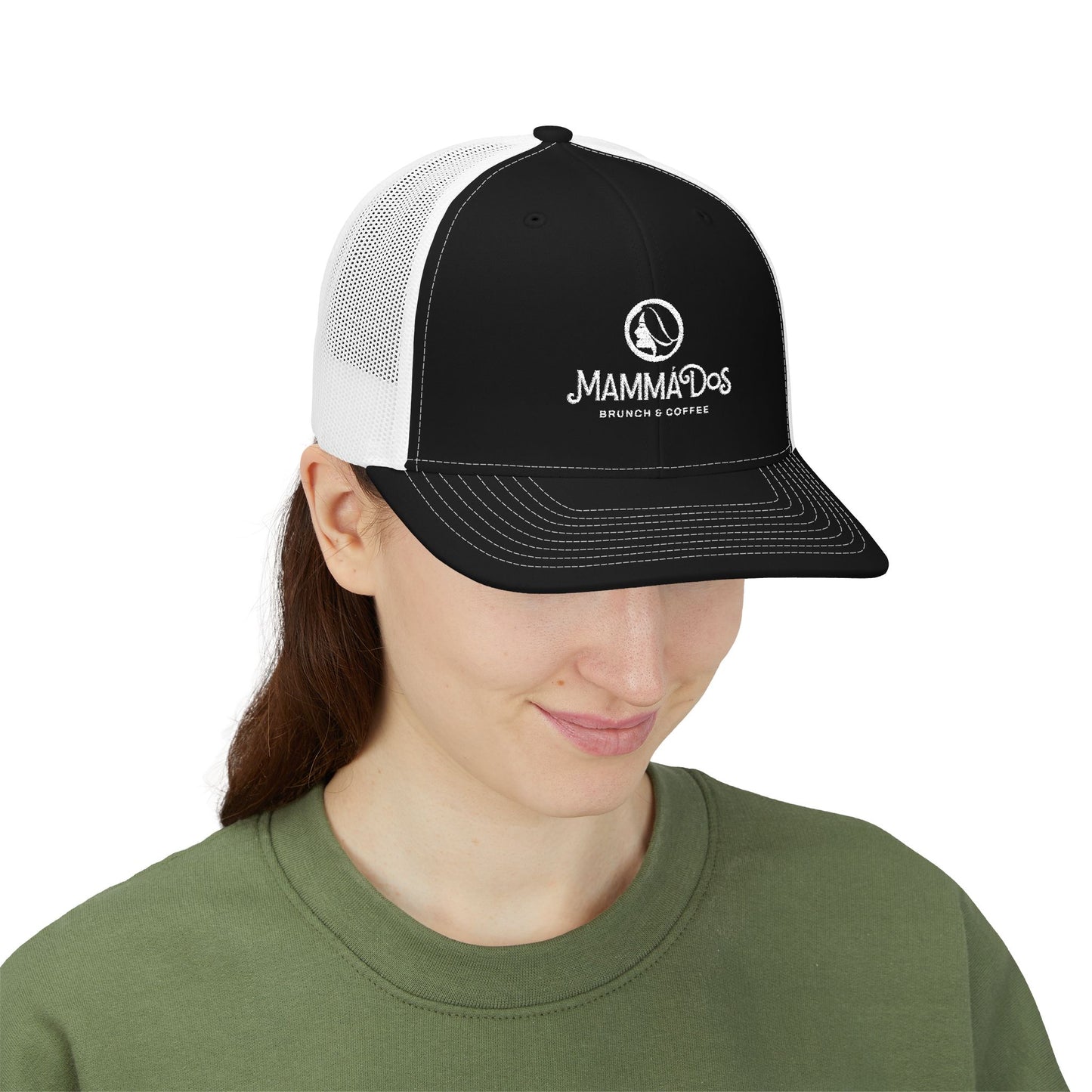 Embroidered Snapback Trucker Cap - Mamma Dos Cafe